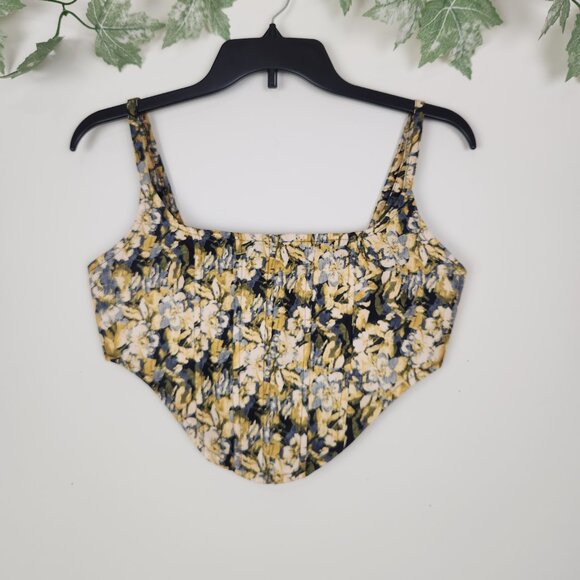 Lioness Size XS Floral Corset Sleeveless Adjustable Spaghetti Strap Cropped Top - Picture 1 of 6